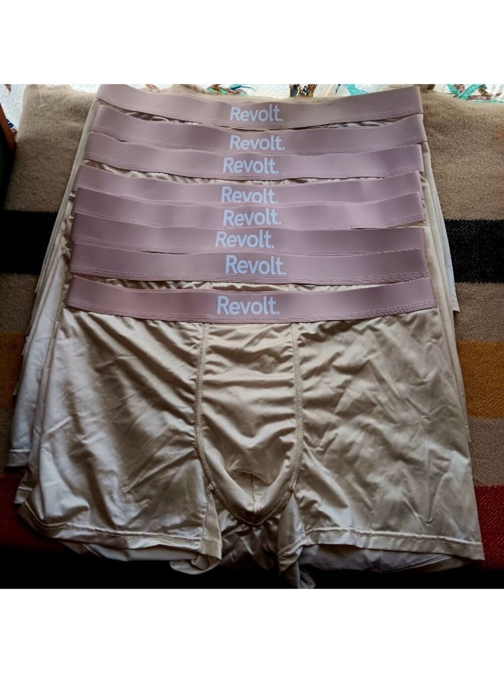 Lot 8 Revolt Silky Briefs XL Beige Stretch Fabric Comfortable Fit NWOT NEW